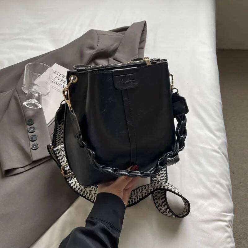Bucket Crossbody For Shoulder Designer Women Bags Vintage PU Leather Bag Handbag Bolsas C260207