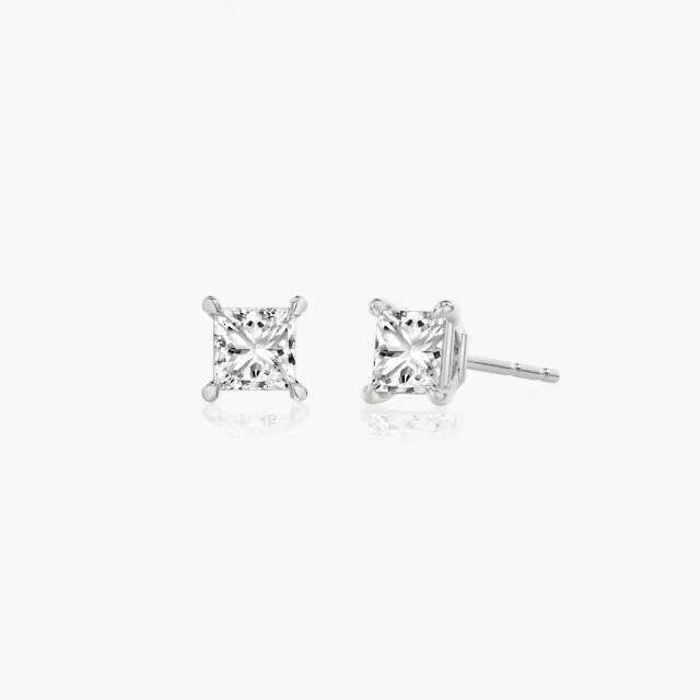1Ct 2Ct 3Ct 5Ct Synthetic Diamond Earrings Stud S925 Platinum Plating Fine Jewelry