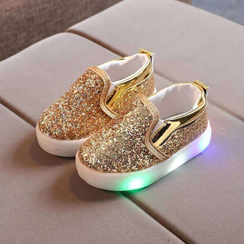 Casual Sneaker Kids for Girl LED Light Sports toddler Luminous Cozy Young Children Boy Shoes Tennis H260207
