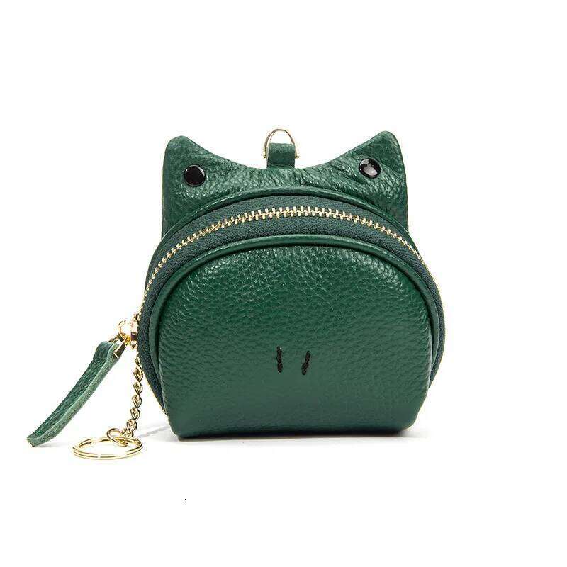 New Cute Frog Cow Leather Women's Coin Purse Creative Card key lipstick storage bag Holder Wallet For Women And Men Y260206
