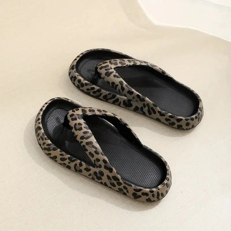Womens Retro Leopard Print EVA Slides SlipOn OpenToe Beach Sandals with Soft Cushioned Sole QuickDry Lightweight n f 260208