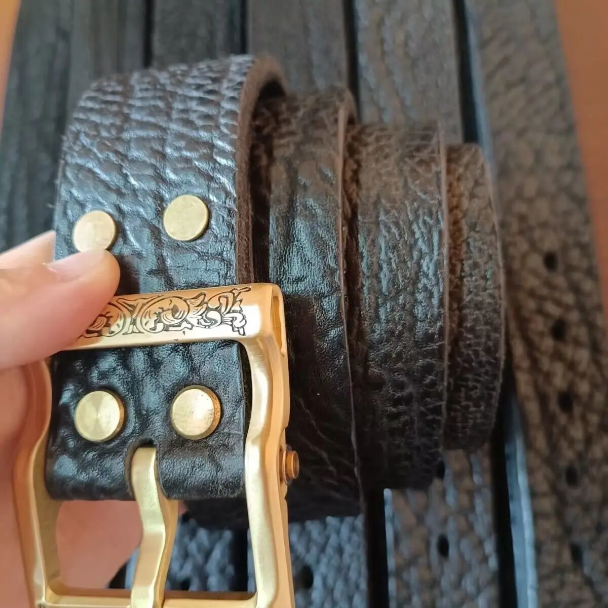 38CM Thicken Private Customized Handmade Leather Belt Men Western Cowboy Belt for Jeans Wide 5 Holes Gift Box Packaging 260124