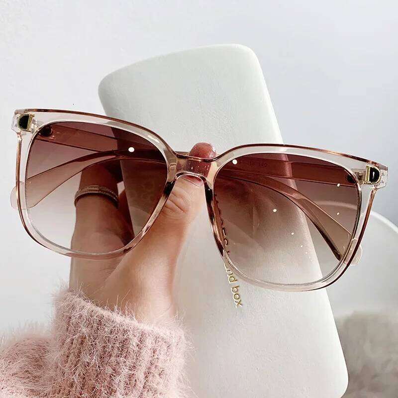 Fashion Oversized Sunglasses Woman Brand Designer Vintage Square Sun Glasses Female Big Frame Gradient Shades Oculos De Sol Y260207