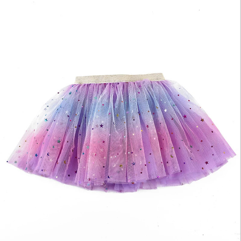 Princess Infant Baby Girls Multilayer Skirt Short Yarn Tutu Fluffy Elastic Waist Rainbow Assorted Color Aline Skirts 260207