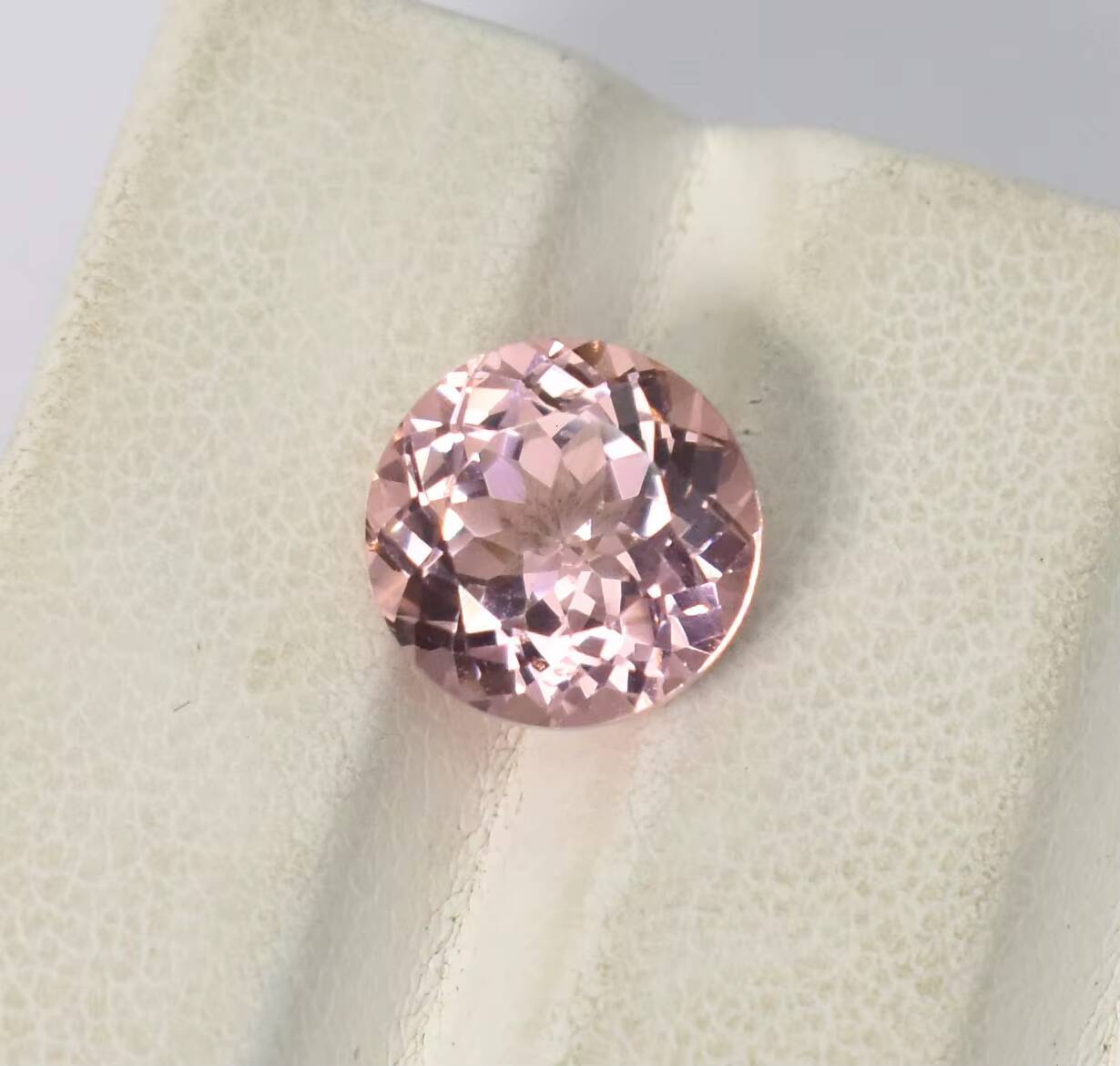 Pink Morganite Diamond Cut Gemstone 3 mm 4 mm 5 mm 6 mm Calibrated Lab Grown Morganite Corundum Loose Gemstone for Jewelry