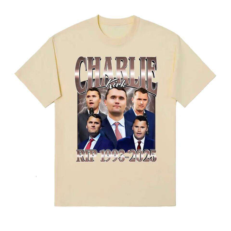 Comical Charlie Kirk RIP 1993-2025 Political Commemorative Retro Graphic Men and Women Summer Print Pure T-shirt C260207