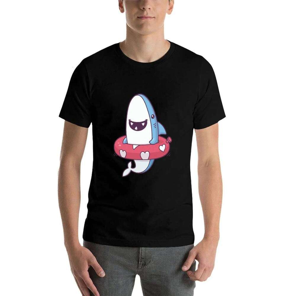 Shark Summer Fun cotton tshirt 100% graphic shirts for t shirt man luxury T-Shirt C260207
