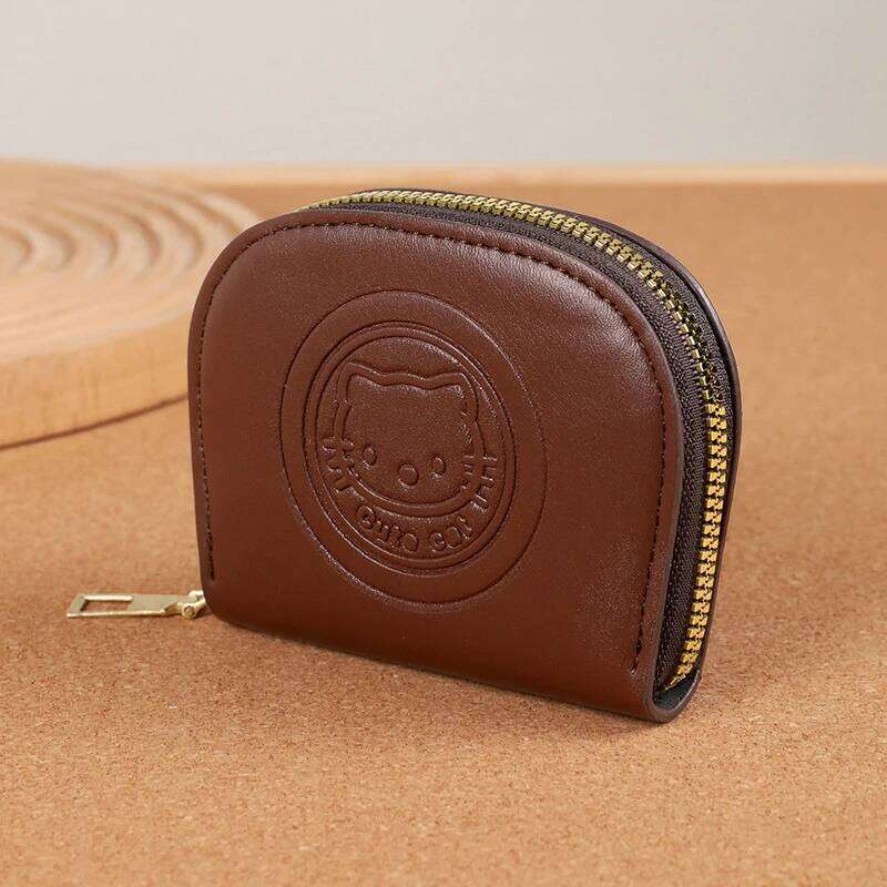 Kawaii Cartoon Retro Card Girls Fashion Zipper ID Storage Bag Lightweight Carrying Mini Wallet Women Gifts Y260206