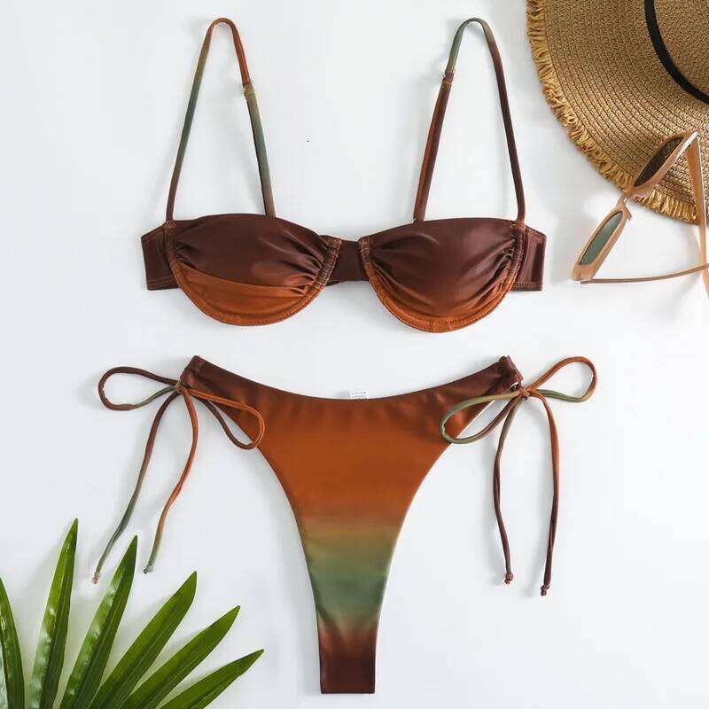 Summer Sexy Bikinis Female Swimsuits Women's Swimwear Push Up Swim Wear Bathing Suits Brazilian Bikini Set Beachwear Pool Bather C260207