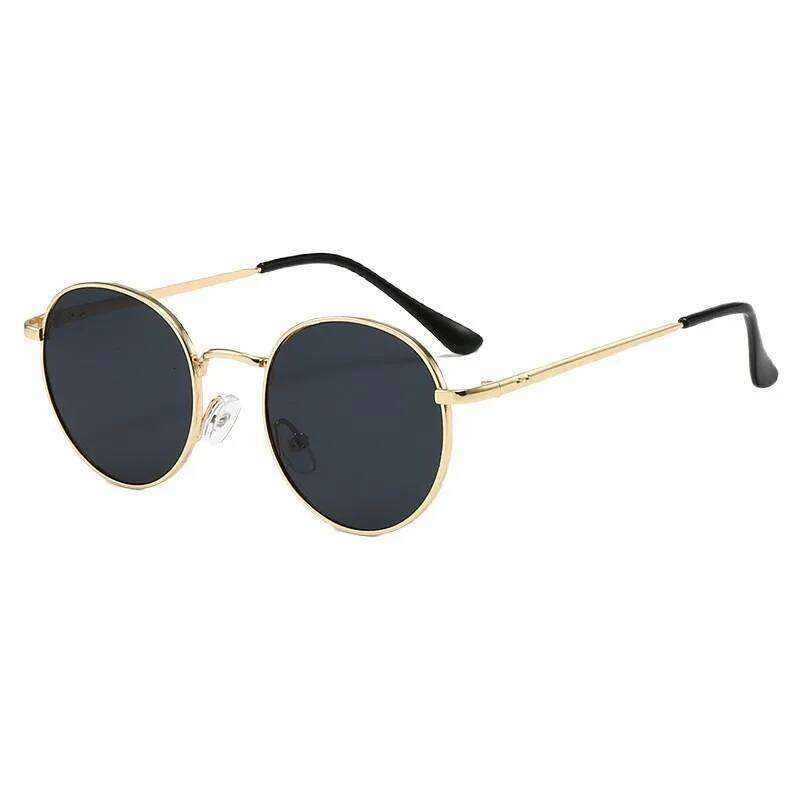New Fashion Round Women Sunglasses Brand Designer Vintage Men Glasses Metal Frame Eyewear UV400 Gafas De Sol Mujer Y260207