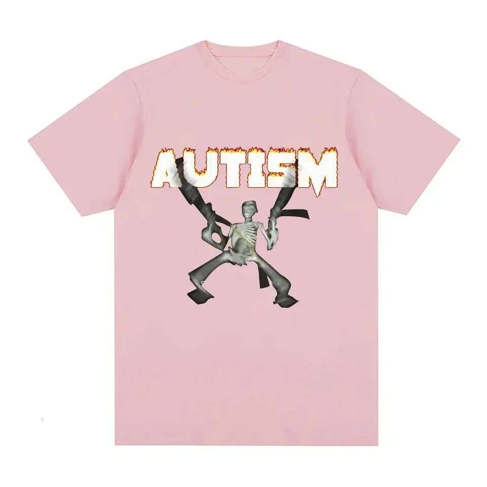 Autism Skeleton Meme T Shirt Humor Funny Skull Men Women Fashion Hip Hop T-shirt Casual Cotton Short Sleeve Oversized T-shirts C260207