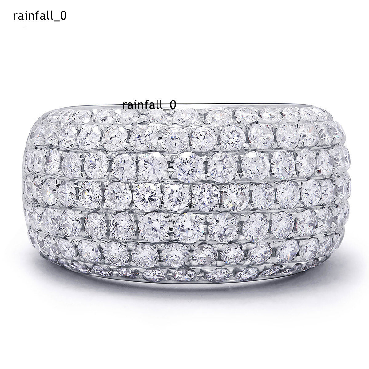Moissanite Stone 925 Sterling Silver Ring for Engagement Wedding
