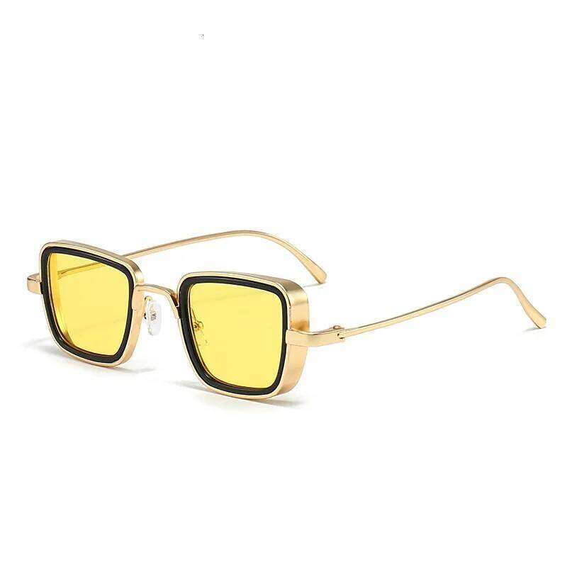 Vintage Metal Frame Square Sunglasses For Women Men Punk Sun Glasses Eyewear Oculos De Sol for Male Female Eyeglasses Y260207