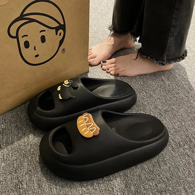 Cute EVA Cloud Comfort Slippers Unisex Summer Slides AntiSlip OdorProof Thick Sole Sandals for HomeBeach 260208