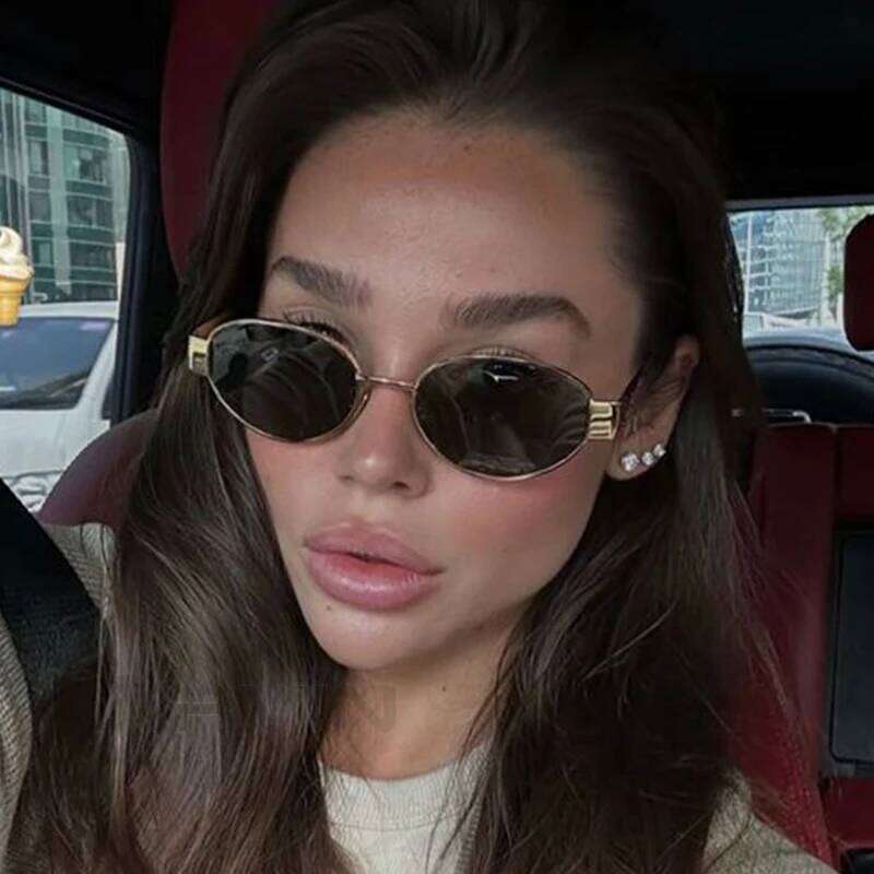 Fashion Oval Sunglasses Women Retro Trend Outdoor Metal Sun Glasses High Quality Classic Men Luxury Brand Eyewear UV400 Goggles Y260207
