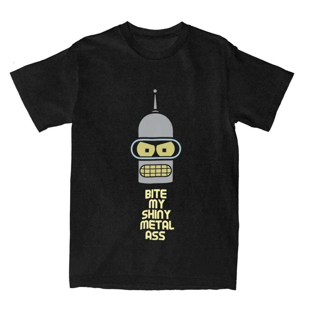 2025 Fashion Casual Bender Futuramas Tshirt Women Men Crewneck Short Sleeve T-shirt Clothes Cotton Male Summer Tops Black Tee C260207