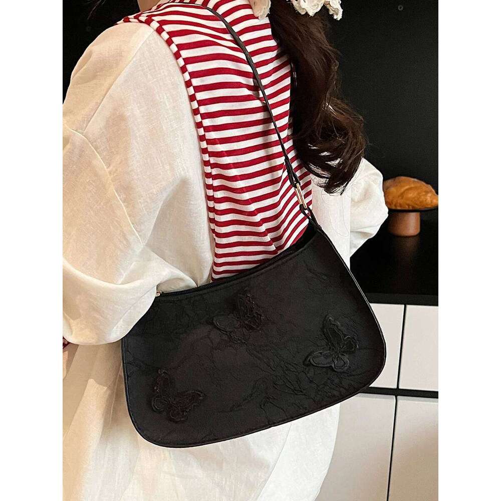 Sweet Fairy Embroidery New Chinese Sle Underarm Single oulder Breadsti Bag Faion Spring Summer