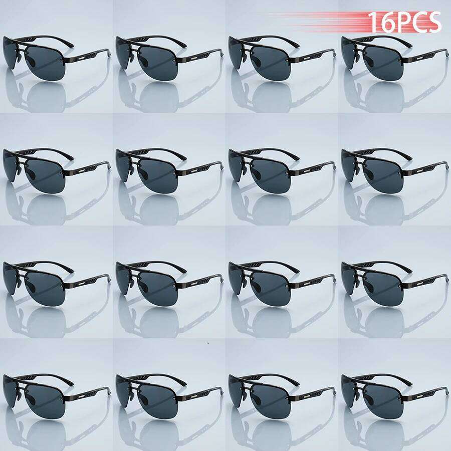 16PCS Oversized Fashion Gradient Sunglasses MenWomen Driving Fishing Running Mountaineering Outdoor safety Goggles Y260207