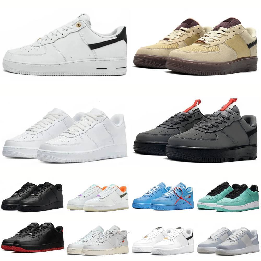 Designer Forc 1 07 One Runners Casual Shoes Men Women White Black Supers Platform Sneakers Classic Spruce Aura Washed Coral Glacier Arctic Punch Flax Sports Trainers
