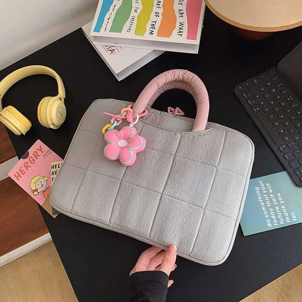 Lightweight Puffy Laptop Sleeve 14/16 Inch Laptop Briefcase Notebook Sleeve Notebook Case Portable Handbag for Women 260124