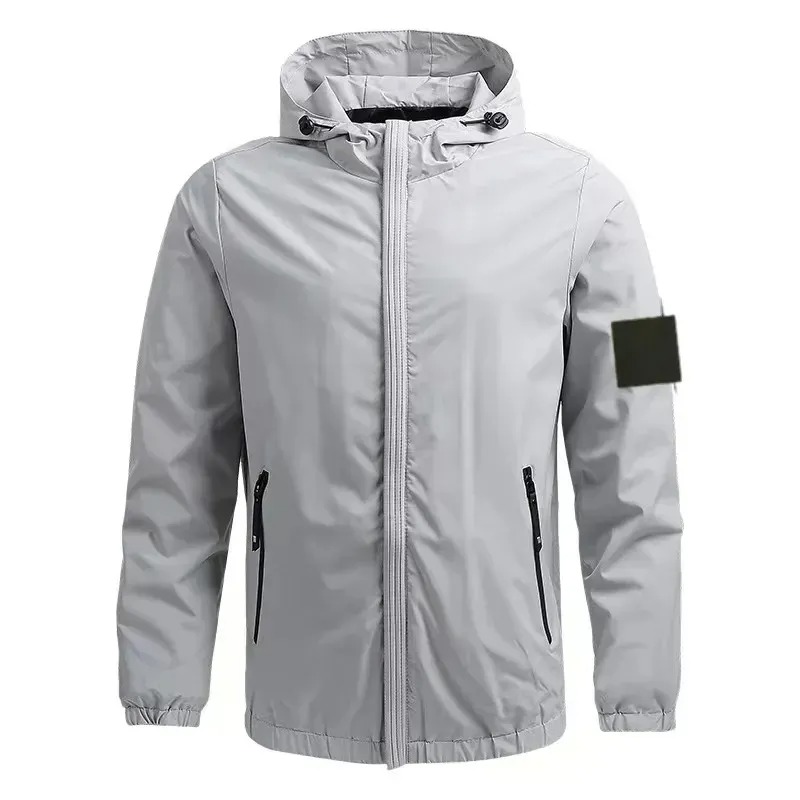 Designer Jacket Men Fashion Windproof Hoodie Topstoney With Badge Casual Streetwear Outerwear Outdoor Coat