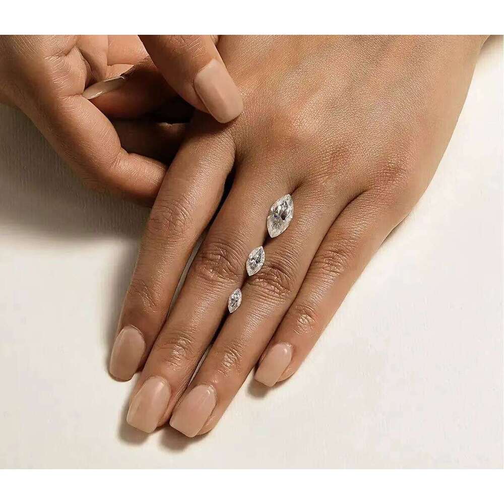 Solitaire 15*8.5Mm Marquise Cut Diamond CZ 925 Sterling Silver 14K 18K Gold Plated Ring Jewelry For Women