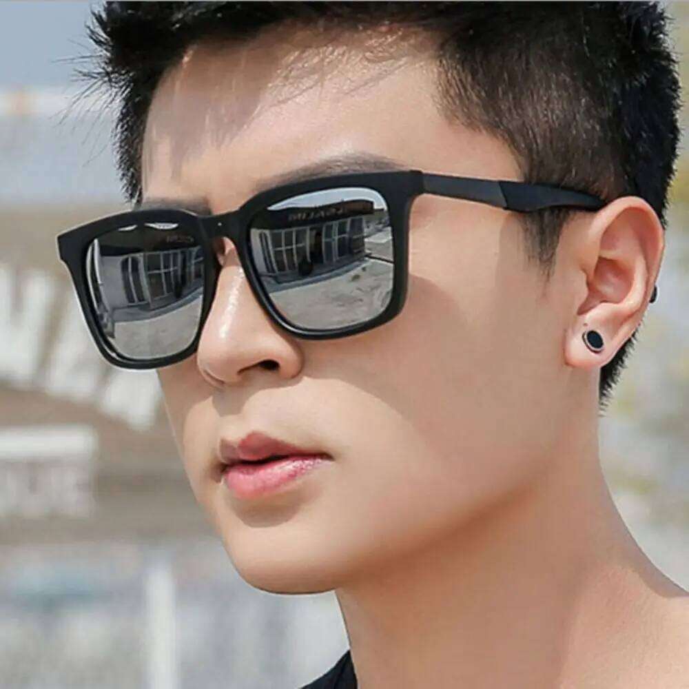 Unisex Square Frame Plastic UV400 Protection Stylish Sunglasses Fashionable Beach Sunshade Y260207