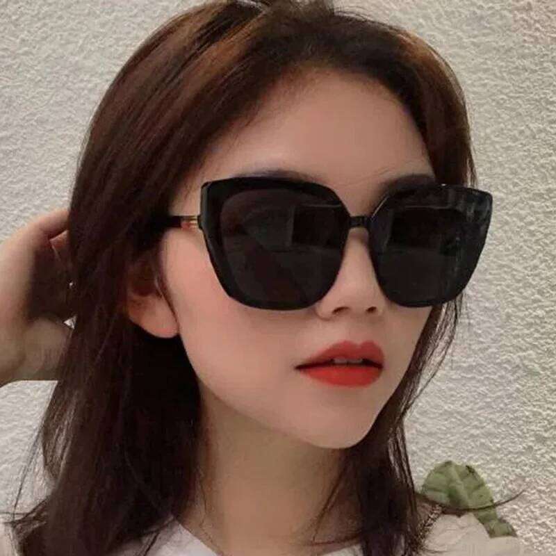 Square-framed Big Face European And American Trend Female Retro New Net Red With The Same Glasses Sunglasses Y260207