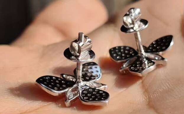 925 Sterling Silver Hip Hop Earring Diamond Moissanite Jewelry