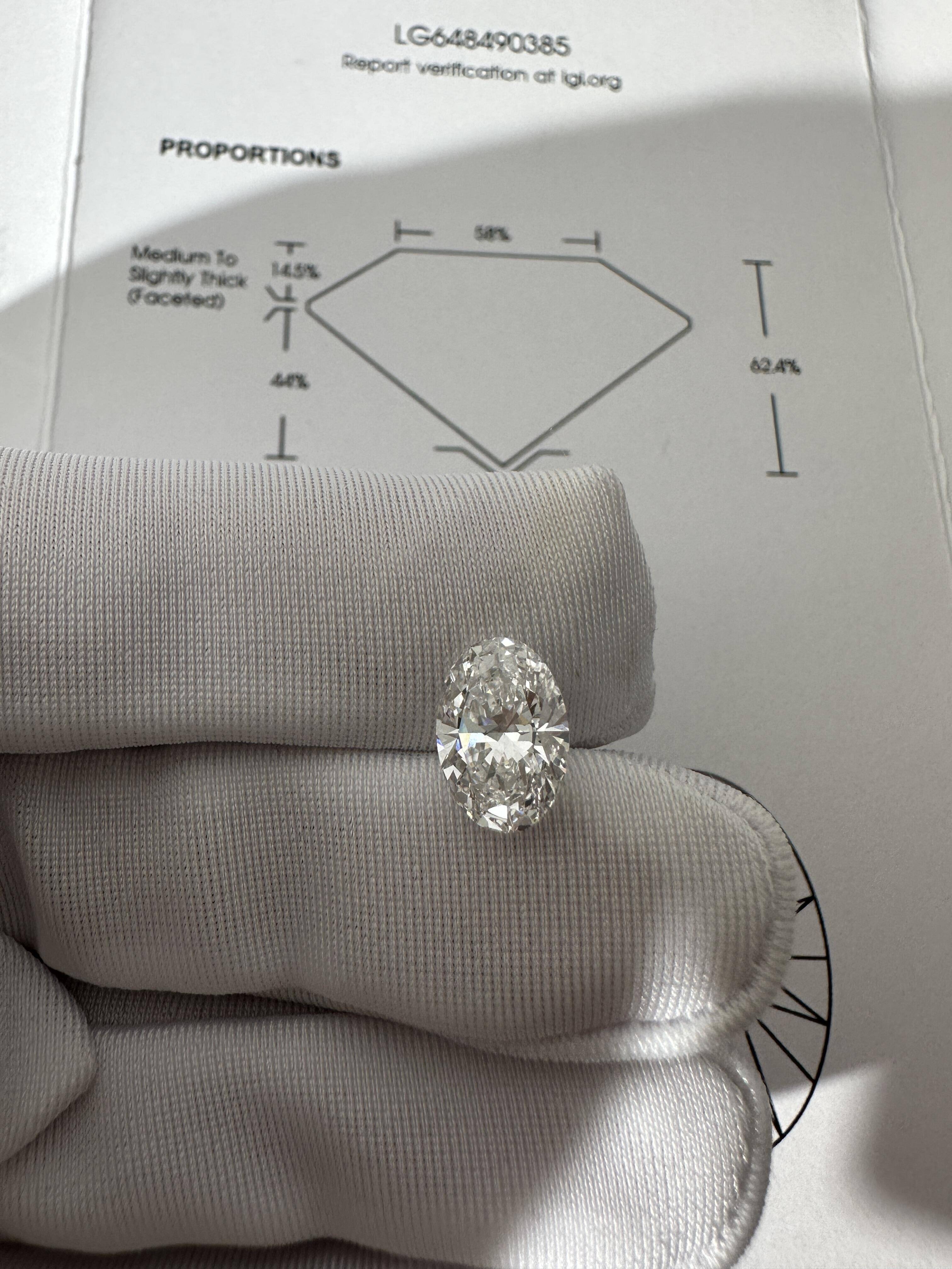 IGI OEM Certificate VVS VS 1ct 2ct 3ct Wholesale Oval Shape Lab GrownDiamond Loose HPHT CVD Lab Grown Diamond