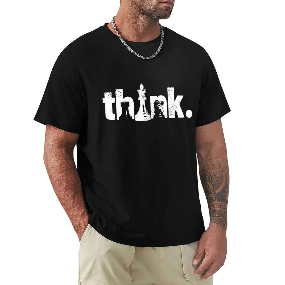 Funny Chess Think Vintage T Shirts Graphic Cotton Streetwear Short Sleeve Birthday Gifts Summer Style T-shirt Mens Clothing C260207