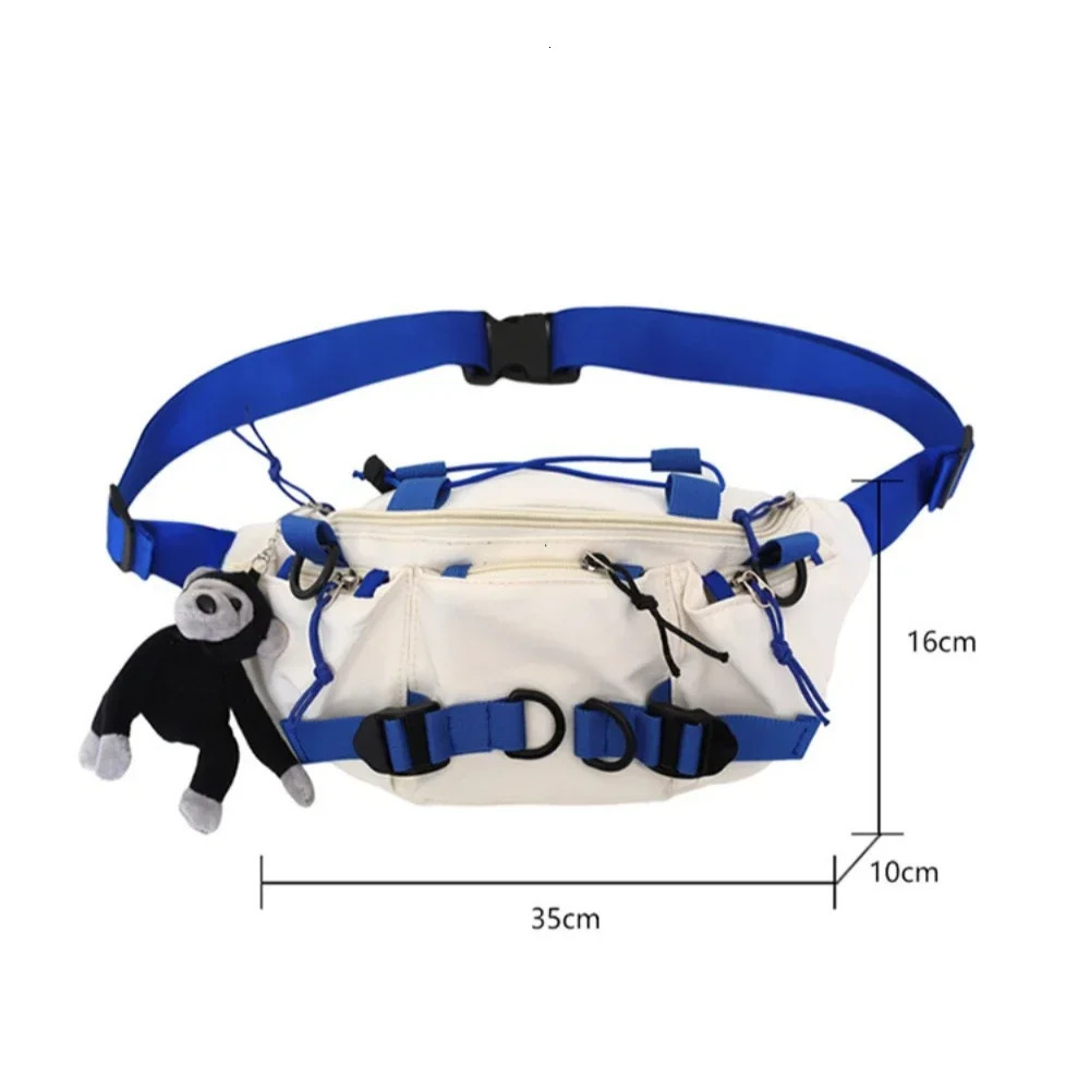 Techwear Style Punk Hip Hop Single Shoulder Crossbody Bag Men Women Street Vintage Chest Bag Casual Sport Fanny Pack 260130