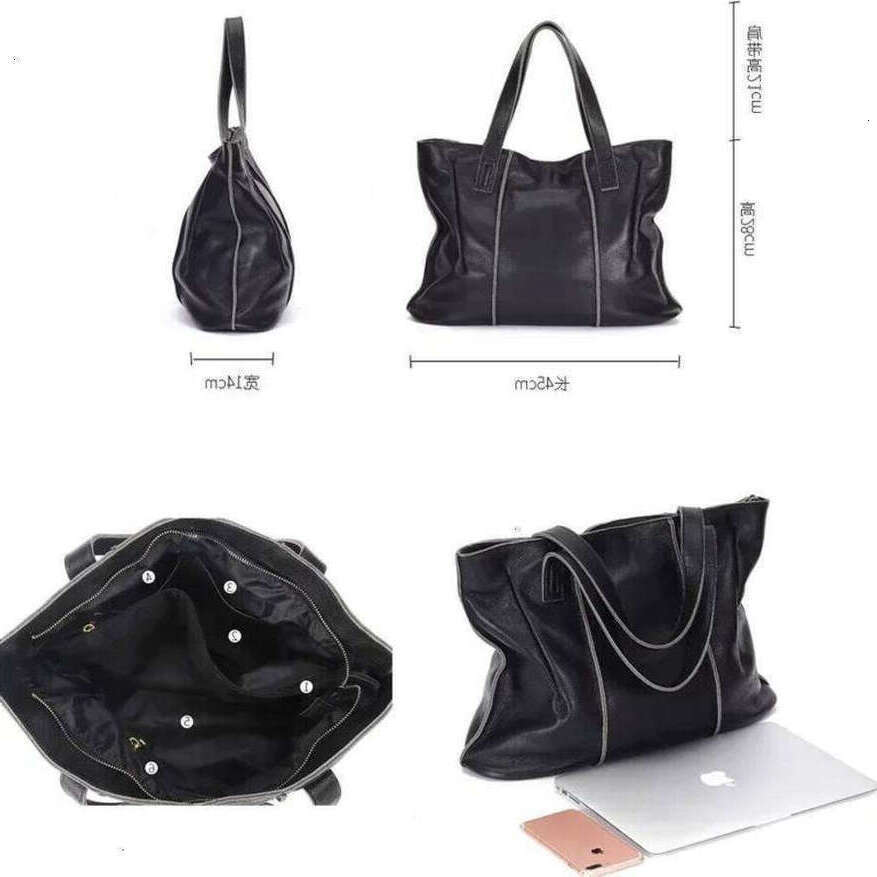 TAURUSCIAGA Women's Large Capacity Cowhide Handbag Female Retro Fashion Luxury Bags Ladies Real Natural Cow Leather Shoulder Bag For Lady
