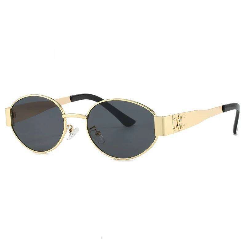 New Oval Fashionable Metal Frame Personalized Ins Trendy Sunglasses For Friend Gifts Y260207