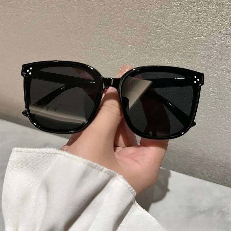 2PCS Korean Version Men Women Fashion Sunscreen Sunglasses Big Face Slimmer Look Anti-Ultraviolet Sunglass Y260207