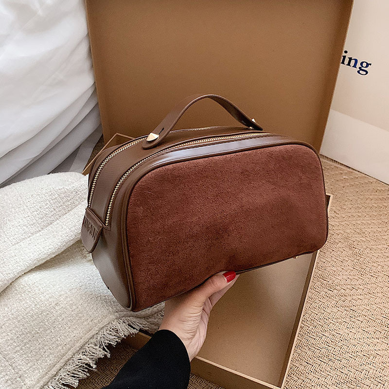 Travel Women's Handheld Portable Makeup Bag, Simple and Stylish Cosmetic Pouch, Large Capacity Zippered Toiletry Bag with Mother-Daughter Design,