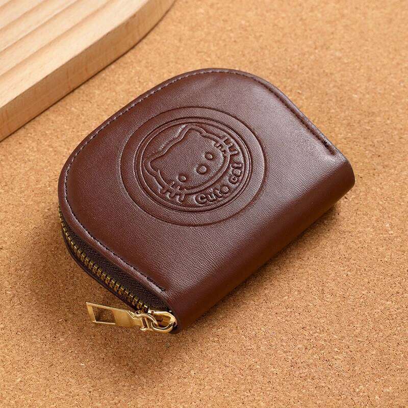 Kawaii Cartoon Retro Card Girls Fashion Zipper ID Storage Bag Lightweight Carrying Mini Wallet Women Gifts Y260206