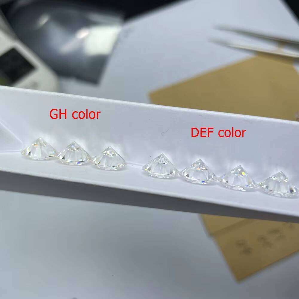 Wholesale Lab Grown Stone 6.5Mm White Moissanite Diamond Price Per Carat Engagement Ring Earring Jewelry