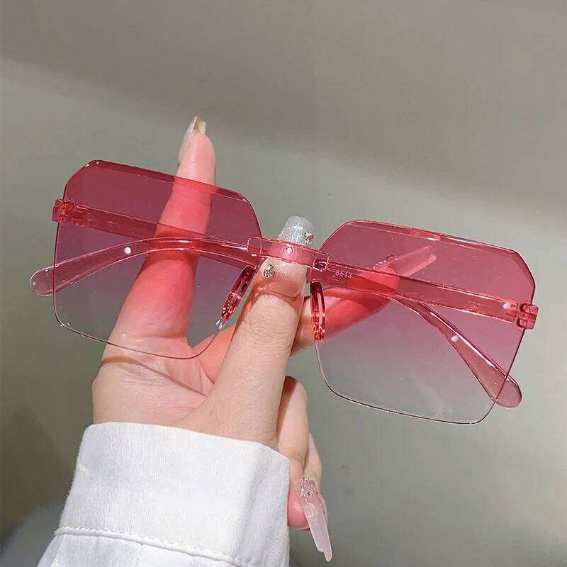 KAMMPT Square Sunglasses Men 2025 New Fashion Vintage Gradient Outdoor Casual Shades Women Trendy Multi-color Decor Sun Glasses Y260207