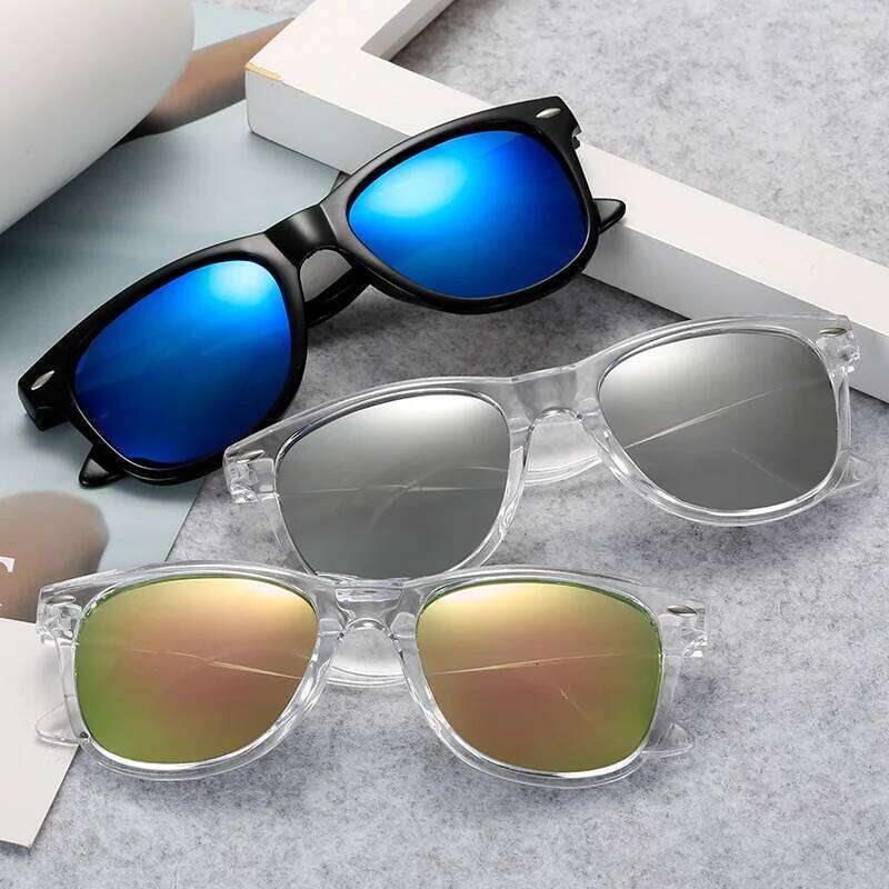 2023 New Classic Rice Nail Sunglasses For Woman Fashion Transparent Frame Mirror Sun Glass Vintage Man UV Protection Eyewear Y260207