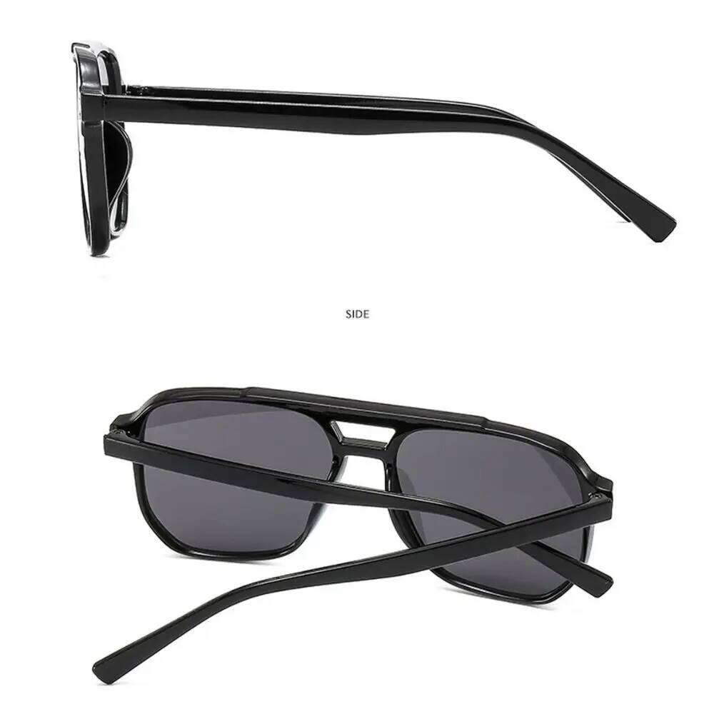 Punk Square Frame Anti-UV Travel Accessories Retro Sunglasses Beach Eye Protection Black Shades Glasses Summer Decor Y260207