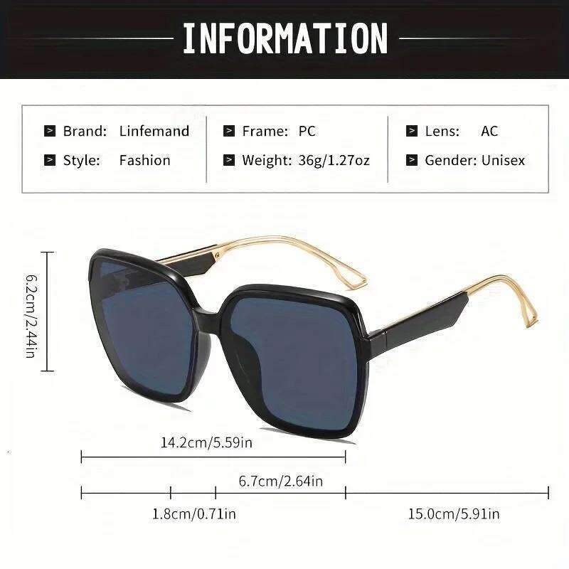 Outdoor UV400 Gradient Square Decoration Large Frame Ins Trending Sunglasses 2025 Oversize Fashion Glasses Y260207