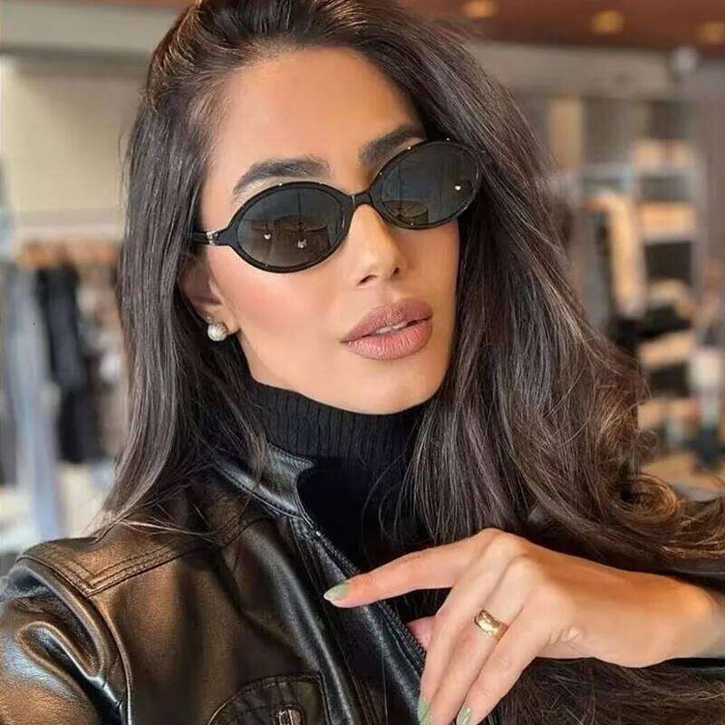 Fashion Oval Simple Literary Women Retro Small Frame Commuting Luxury Brand Design Travel Sunglasses UV400 Y260207
