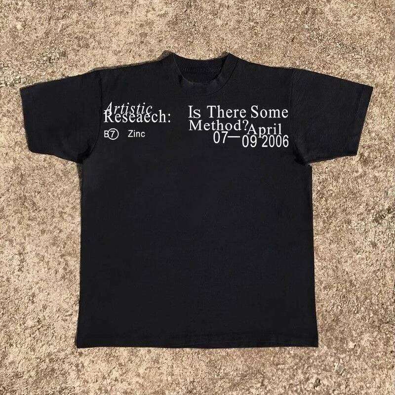 Trendy Short-sleeved T-shirt with Loose Design for A Couple in The Style of Retro American Letters Vintage Oversize T Shirt C260207