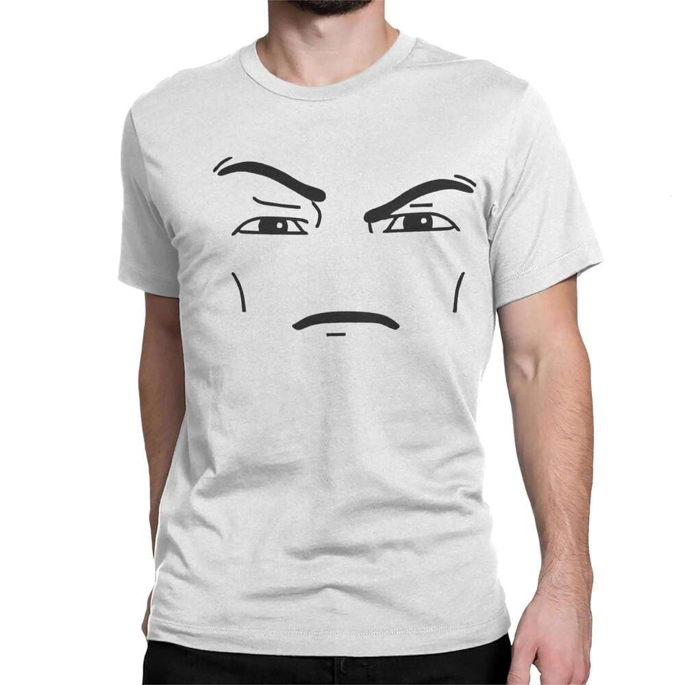 Funny Anime Robot Face T-Shirts for Men Women Round Neck Cotton T Shirts Short Sleeve Tee Shirt Plus Size Tops C260207