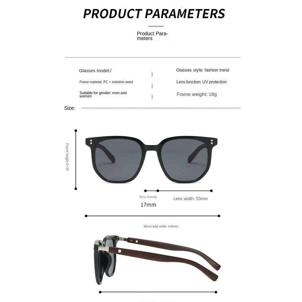 Fashion Retro Wood Grain Sunglasses Polarized UV Protection Men and Women Very Suitable for Outdoor Street Photography Y260207