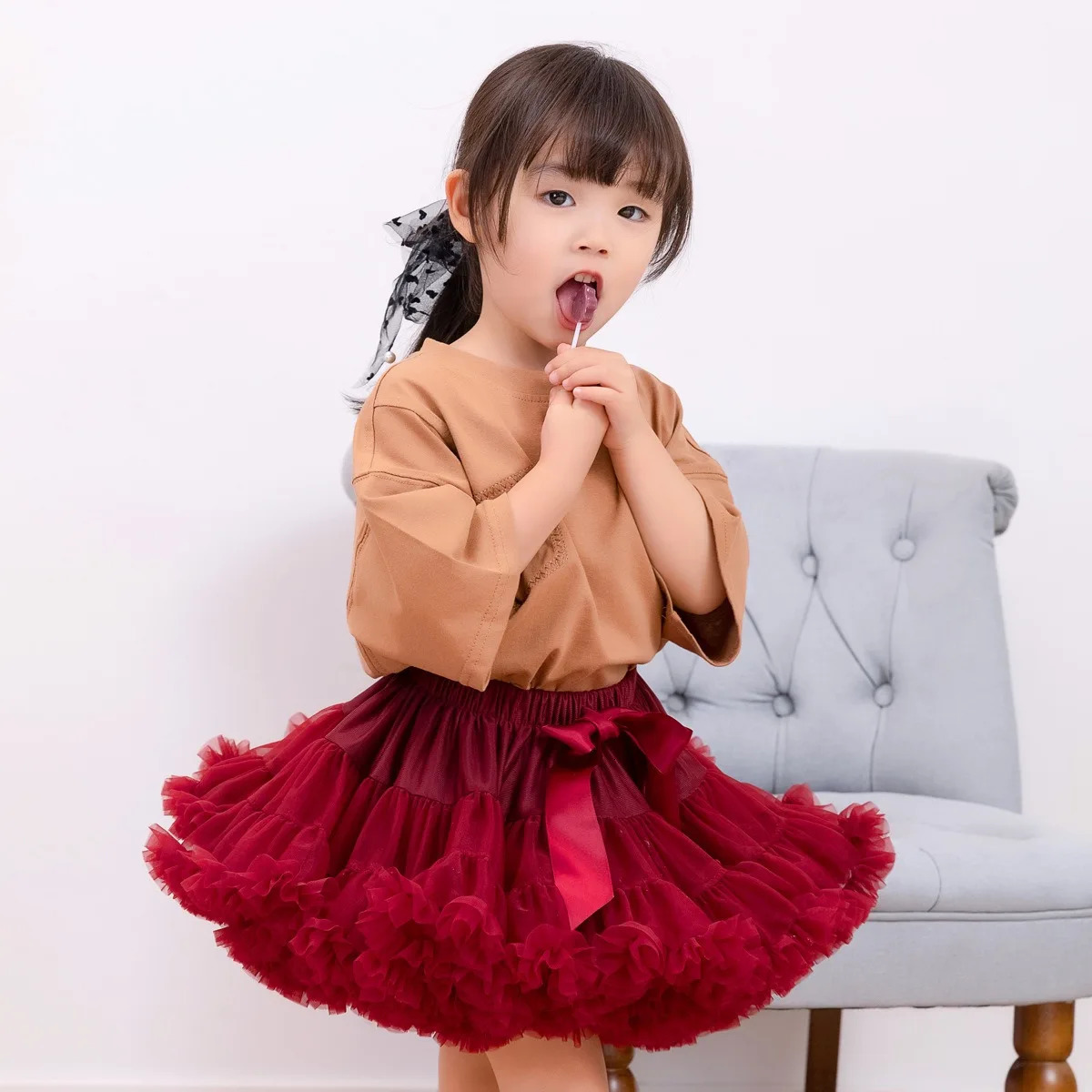 Upgrade Girls Tulle Skirt Baby Children Tutu Pettiskirt Kids Fluffy Ballet Party Princess Girl Clothes 260207