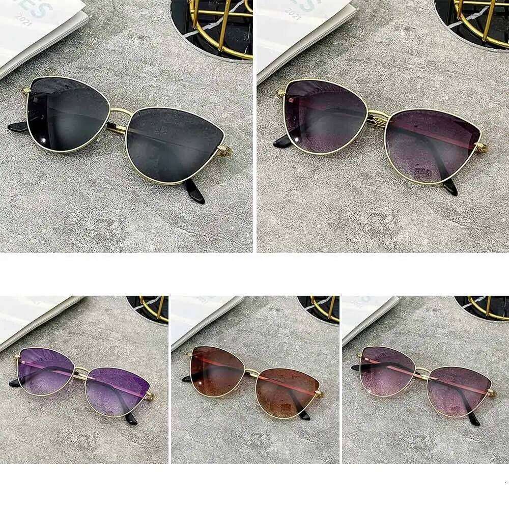 Trendy Square Frame Cat Eye Sunglasses Ocean Lenses UV400 Protection Sun Glasses Beach Travel Streetwear Eyewear for Women Y260207