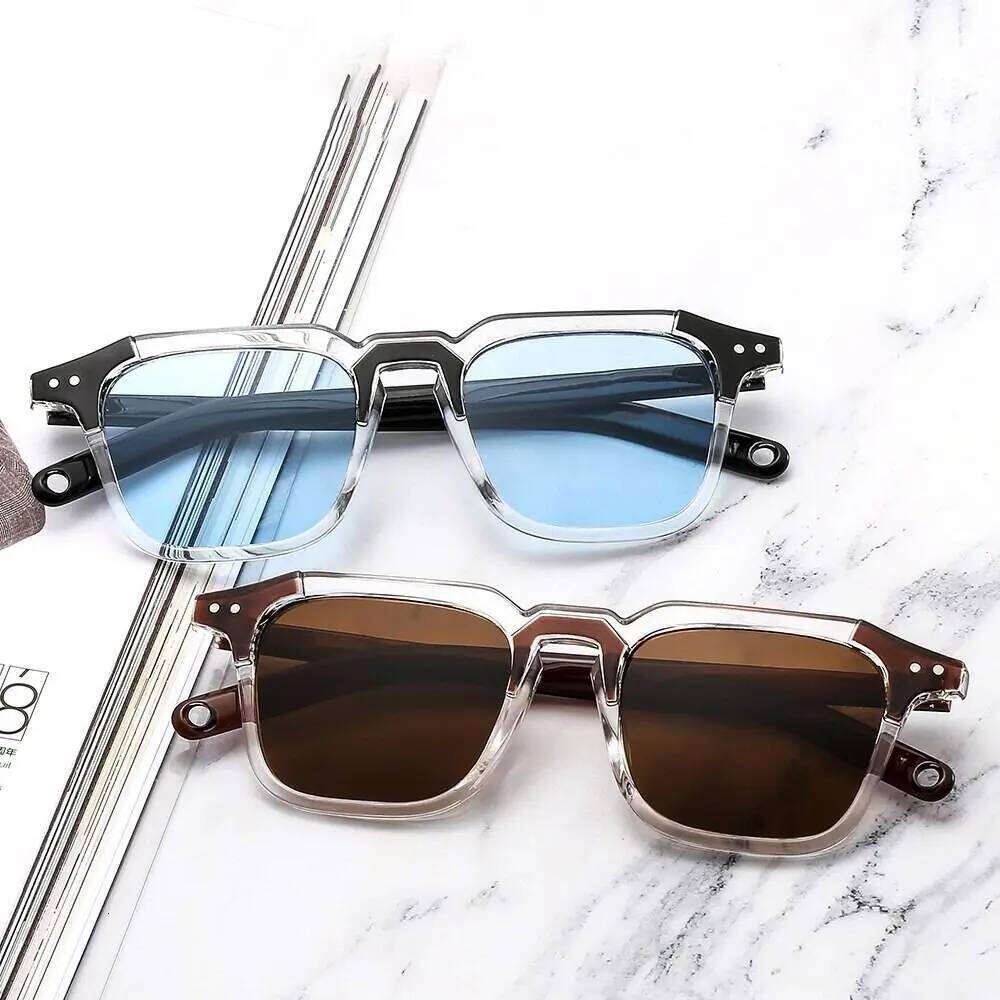 Cool Square Sunglasses Fashion Vintage UV400 Tint Ocean Lens Sun Retro 90s Glasses for Women & Men Y260207