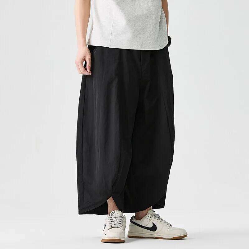 2026 Summer Wide Leg sales Casual Japanese Styles Samurai Costume Harun Pants Men Lantern Trousers Sweatpants